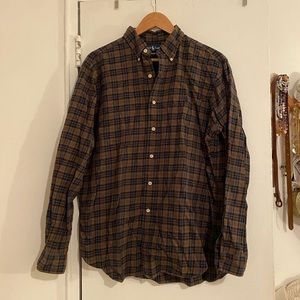 Ralph Lauren Brown Plaid Buttondown L